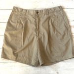 Women’s Size 38 Khaki Pleated Shorts Puritan Brand Tan Brown Color Photo 0