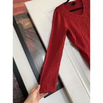 East 5th ‎ WOMEN RED SWEATER long sleeved v necked SIZE Medium Beaded Sequin Photo 2