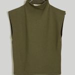 Madewell Green Funnelneck Cropped Muscle Tee Top Size XXS Photo 0