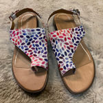 Vionic  Sandals Citrine Ella Flats Size 8 Comfort Multi‎ Color Leather Sling Back Photo 0