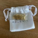 New ADORNIA Lock Paper Clip Chain Necklace 14k yellow gold 17” JEWELRY Photo 2