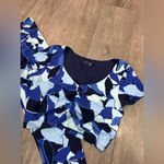 Aerie real me 7/8 leggings and sport bra 🌻Stylish Blue Patterned set Photo 11