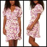 MISA Los Angeles 💕💕 Floral Ruffle Wrap Mini Dress M Medium NWT Photo 3