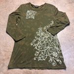Tryst  Retro Y2K Coquette Olive Green MallGoth Printed Shirt Size XL Photo 0