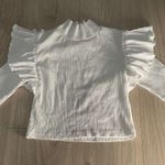 ZARA Elegant White Ruffle Sleeve Top Photo 0
