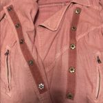 Free People  Women's Rosewood Washed Linen Moto Jacket Photo 4
