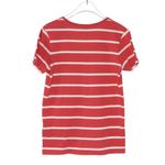 Ralph Lauren Vintage  Red & White Striped V-Neck Short Sleeve T-Shirt Top Small Photo 2