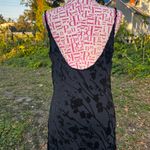 Vintage Eva Blue Black Burnout Velvet Maxi Dress Goth Whimsygoth Boho‎ Size 8 Photo 4