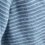 Loft  Striped Tie Front Button Up Top Blue White Long Sleeve Cotton Blend Large Photo 3