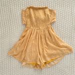 Hollister Smocked Open Back Romper - Golden Yellow - S Photo 4