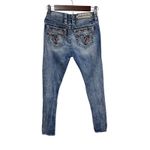Rock Revival Rock Revival Sherry Skinny Jeans Medium Wash Embroidered Flap Pocket Women's 26 Photo 3