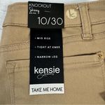 Kensie Knockout Skinny Jeans in Crisp Khaki Photo 3