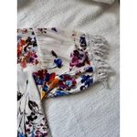 Umgee USA White Floral kimono with fringe, size Large. Photo 3