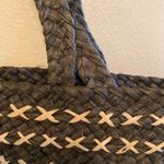 Annabel Ingall Australian Raffia Small Bibi Tote Gray V Deep Green Tan Cross Bag Photo 2
