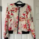 Sanctuary Floral Bomber Jacket - Red and Cream Photo 0