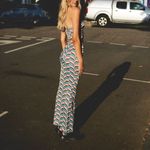 ZARA NEW PRINTED FLARED LEG PANTS WOMENS SIZE XL HIGH WAIST W/ DRAWSTRING Photo 1