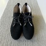 Vintage Outdorables Black Genuine Suede Wool Sheepskin Flat Ankle Boots Booties Size 8 Photo 7