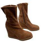 Veronica Beard Women 9.5 Arlo Suede Leather Wedge Boots Hazelwood Tan Brown NWOT Photo 10