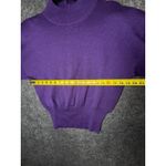 Vintage Casual Corner Purple Mock Neck Sweater with Padded Shoulders Photo 6