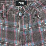 Paige hoxton ankle skinny leg jeans in black Atlantic tartan plaid size 25 Photo 4
