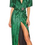 Revolve House of Harlow 1960 x  Metallic Green Maxi Gown Photo 0