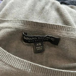 Banana Republic  Green Silk Cashmere Round Neck Long Sleeve Pullover Sweater XS Photo 2