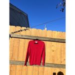 Adrienne Vittadini  V Neck Sweater Size Large Red Light Classy Winter Fall Casual Photo 2