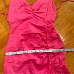 ZARA  PINK MAGENTA BEADED LINEN BLEND MINI DRESS OPEN BACK SZ M Photo 8