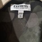 EXPRESS  The Portofino Shirt Womens Small Multicolor Camouflage Sheer Blouse Photo 6