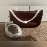 Michael Kors Carmela Shearling Leather Xbody Bag +Bifold Zip Wallet (Oxblood) Photo 5