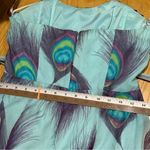 Nanette Lepore Strapless Silk Dress – Blue Peacock Feather Print - Size 6 Photo 12
