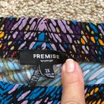 Premise Woman 2X Wide-Leg Pull-On Pants Plus Size Colorful Print Festival Comfy Photo 1