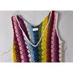 MOTHER Rainbow Crochet Maxi Dress Sleeveless V Neck Boho one size fits all‼️ Yellow Photo 7