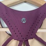 Buffbunny Lit Laser Cut Sports Bra Burgundy Athletic Yoga Sporty Athleisure Sz S Photo 3