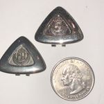 Liz Claiborne Silver Tone Chunky Retro Boho Clip On Earrings Photo 2