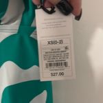 Shade & Shore Green and White Cut Out Fitted Bikini Tank Top Photo 5