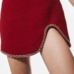 ZARA asymmetric chain trim one shoulder red mini dress Photo 6