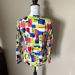 Ibkul Womens Golf Top Abstract Colorful Sun Protection Long Sleeve Small Red Photo 4