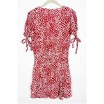 Rue Stiic Laguna Mini Dress Red Hearts Size Small Tie Sleeves Photo 5