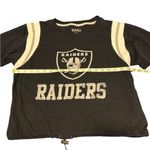 Women’s Wear By Erin Andrews Las Vegas Raiders Short Sleeve Crop Top XL Black Photo 3