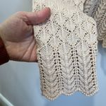 Joie  Size Large Knit Cardigan Sweater Cream Preppy Textured Button Front Photo 6