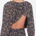 Forever 21  open back floral mini dress, sheer sleeves, lined, Small Photo 1