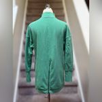 FreePeople Movement Oversized Mock Neck Back Zip Green Longline Sweatshirt Tunic Photo 8