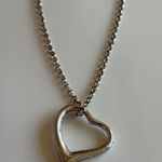 Minimalist Silver Heart Necklace Elegant Jewelry Photo 1