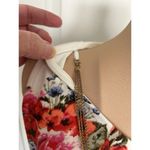 Justify  Women's White Floral Sleeveless Knit A-Line Dress w/Chain Accent Size M Photo 2