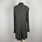 Comfy USA Tunic‎ Top Womens XL Green Black Stripe Mock Neck Lagenlook Flowy Knit Photo 6
