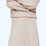 Banana Republic Dolman Ribbed Mini Sweater Dress Large Oatmeal Photo 0