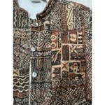 Chico's Vintage ‎ Brown Patterned 100% Cotton Quilted Button-Up Jacket Size 3 Photo 1