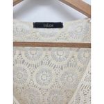 Dulcie Women's Small 100% Cotton Crochet Crop Top Ivory Fringe Hippie Boho Photo 1
