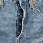 Levi's  501 shorts women's 29 raw hem button fly medium wash blue denim high rise Photo 2